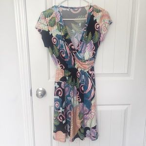 Abstract Floral Mini Dress